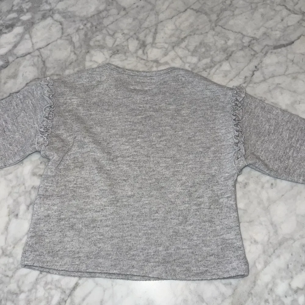 ZARA Gray Knit Sweater and Leggings Set 2Y
